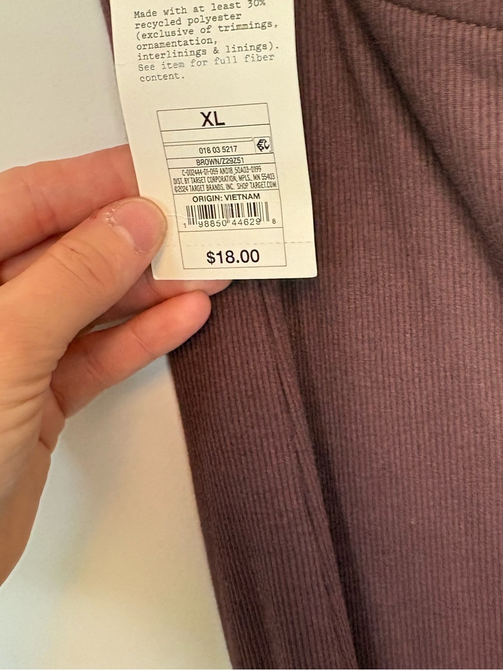 NWT A New Day Brown Ribbed Knit Column Maxi Dress / Tube Dress Size XL - Picture 5 of 10